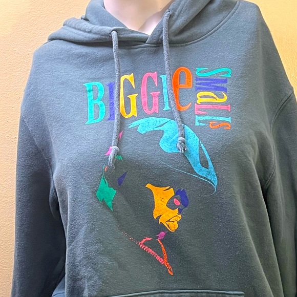 The Notorious BIG Green Biggies Hoodie Hip Hop Pullover Size L - Picture 2 of 6